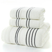 Pure Cotton Bath Towel Set β Soft Jacquard Towels & Large Bath Towel (3-Piece Set)