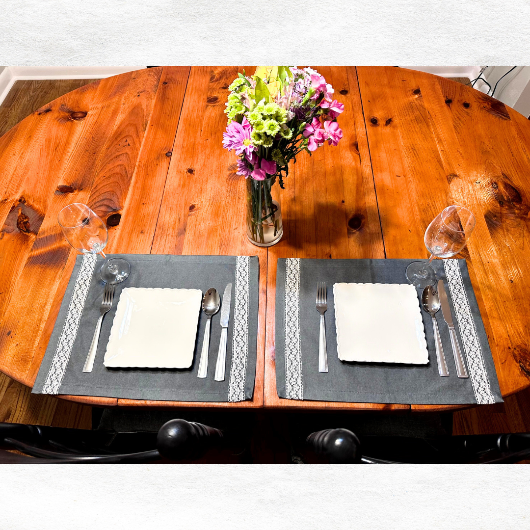 Elegant Lace Table Runner and Placemat Set – Handmade in Turkey (7 Pieces)