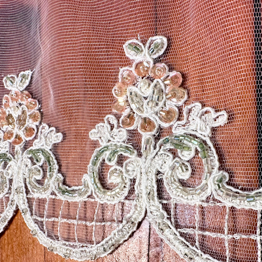 Petal Lace Doily – Handmade Beaded Lace Decor