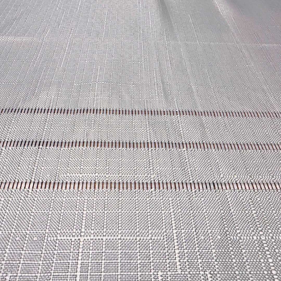 Handmade Rectangular Tablecloth – White Lace Cutout