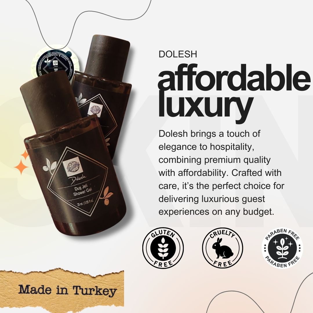 Dolesh Hotel Amenities by Roomsium - 450-Piece Premium Essentials for Hotels, Spas, and Airbnb Hosts