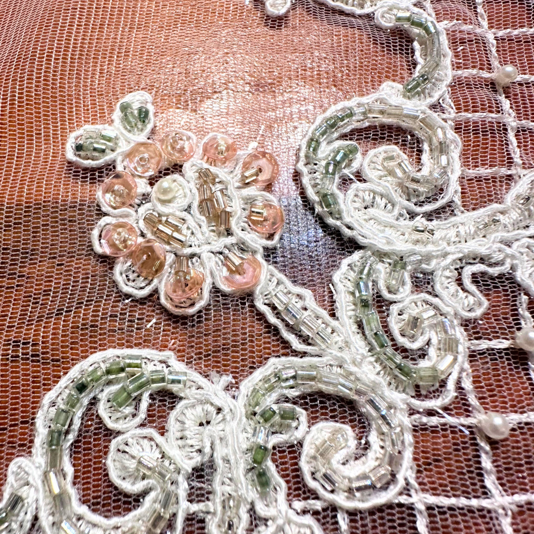 Petal Lace Doily – Handmade Beaded Lace Decor