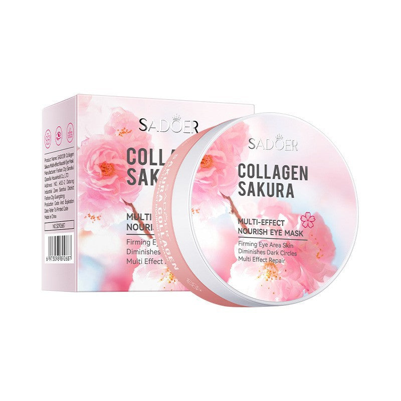 Collagen Sakura Eye Mask β Cherry Blossom Multi-Effect Eye Patches (60 Patches)