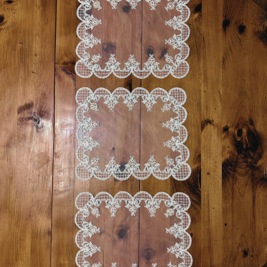 Petal Lace Doily – Handmade Beaded Lace Decor