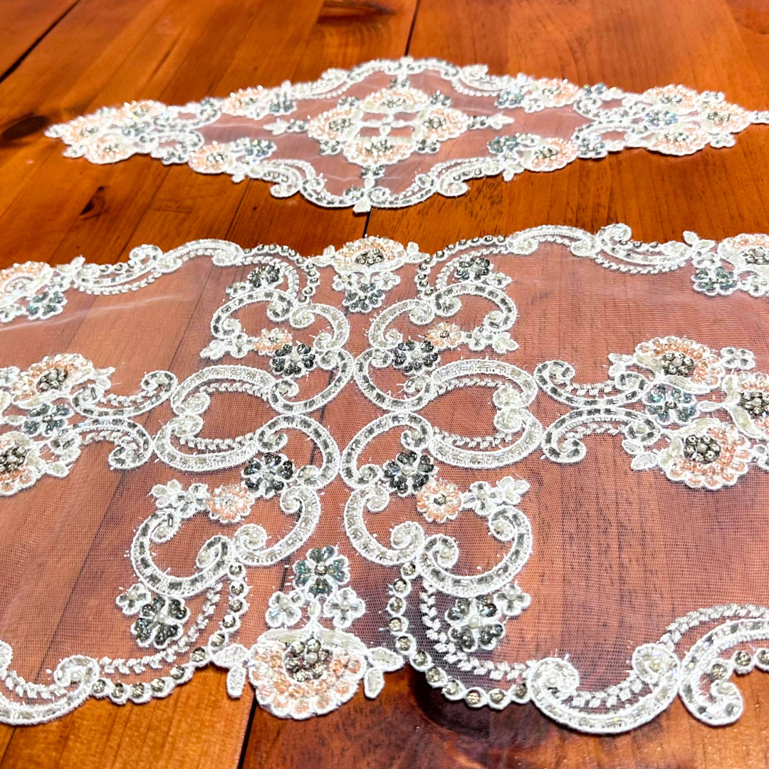 Crystal Lace Set – Handmade Beaded Doilies (Set of 3)