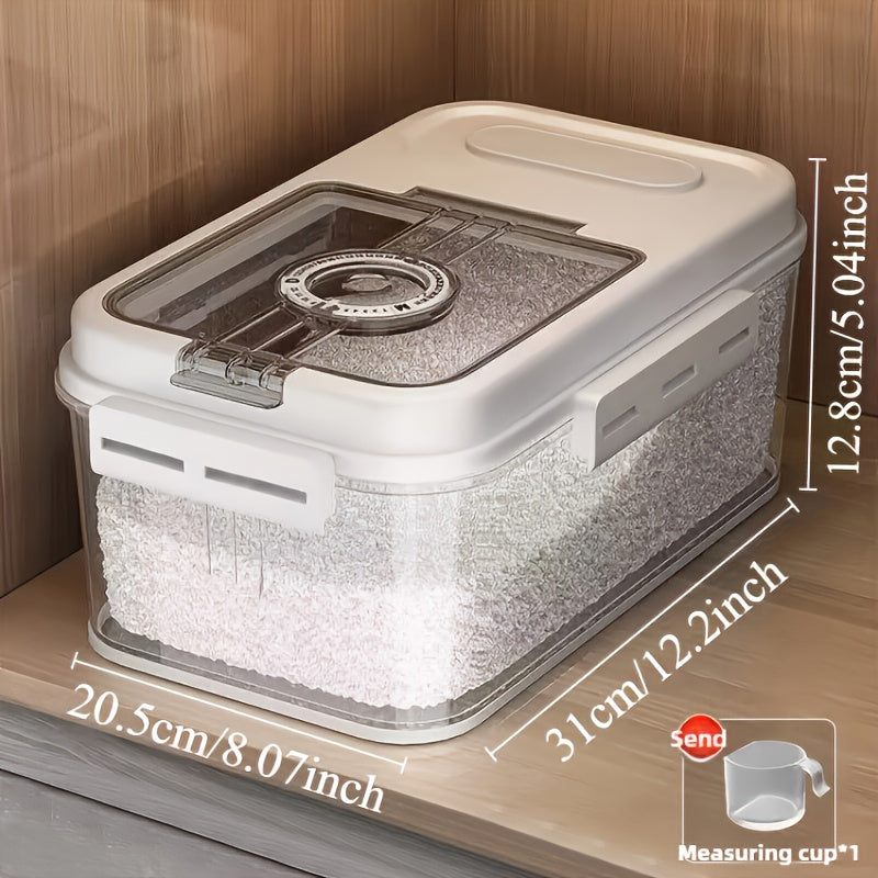 VAETTLO Airtight Food Storage Containers Set – PET Square Grain Storage Canisters with Flip-Top Lid (2 Sizes)