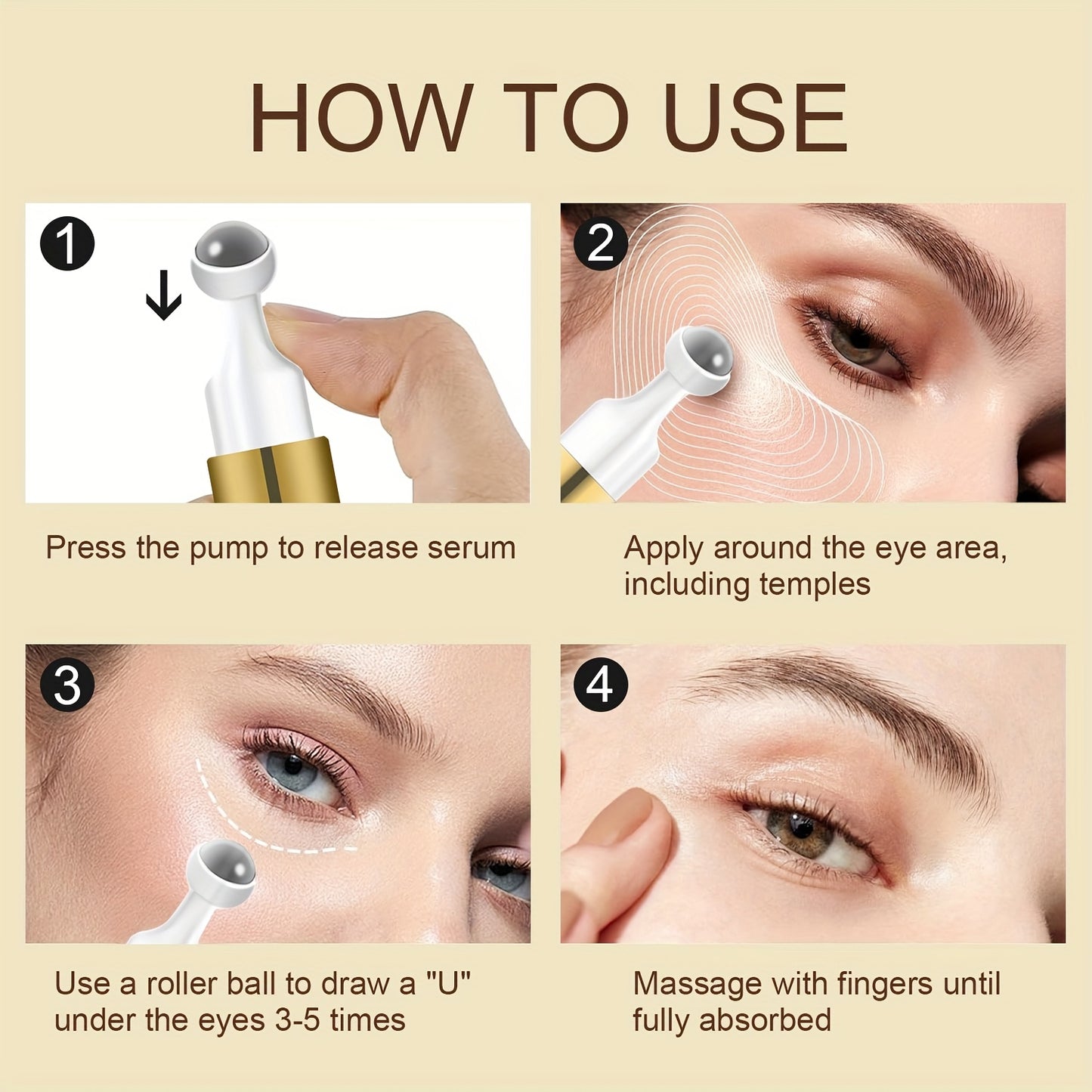 lanemay 8-in-1 Hydrating Eye Serum – Niacinamide, Collagen & Hyaluronic Acid Eye Care