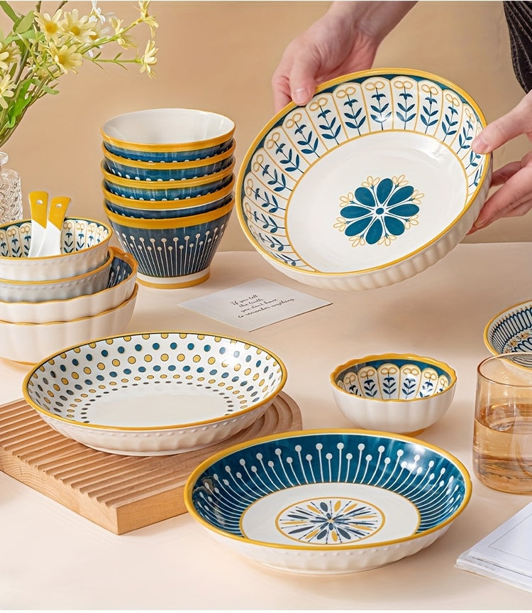 Nordic Style Ceramic Tableware Set – 29 or 47 Pieces of High-End Dinnerware