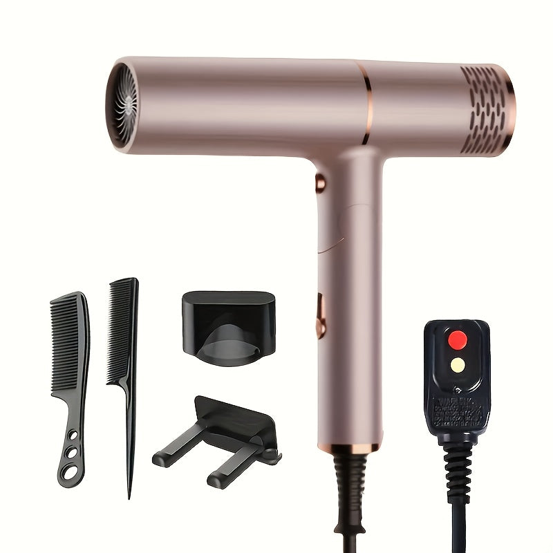 Professional Hair Dryer – 1200W | Foldable Handle | Hot & Cold Air | 110V US Plug | Nozzle, Comb & Hanger Included