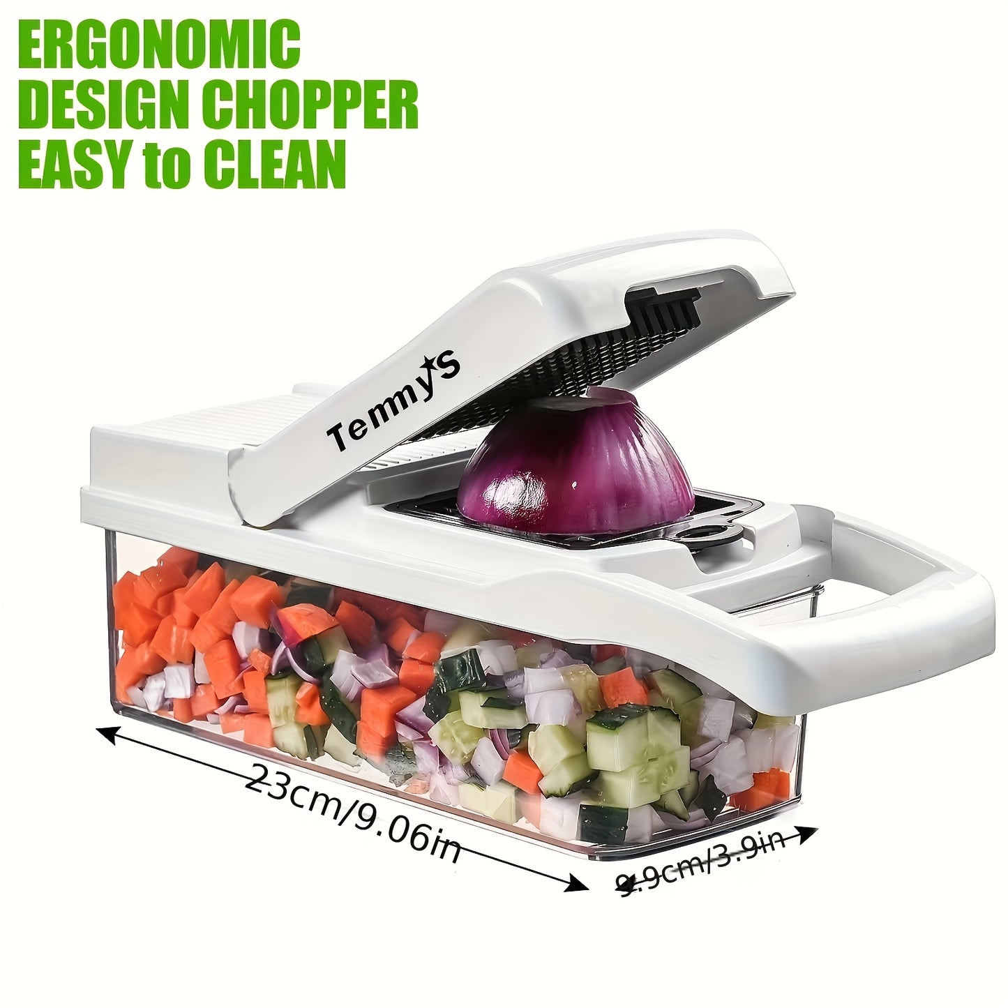 15-in-1 Premium Stainless Steel Vegetable Chopper Set – Multifunctional Kitchen Tool
