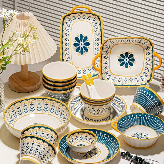 Nordic Style Ceramic Tableware Set – 29 or 47 Pieces of High-End Dinnerware