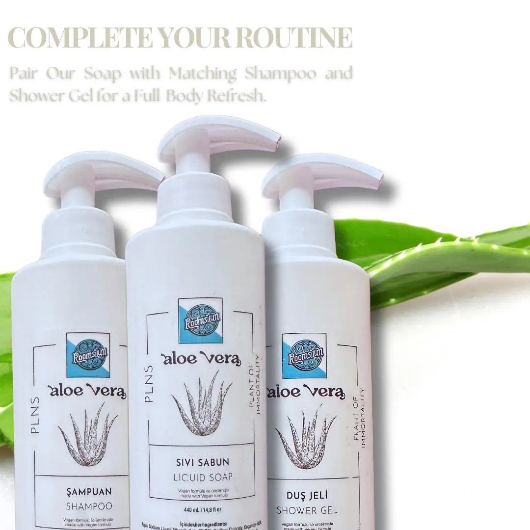 Roomsium Aloe Vera Liquid Soap - Vegan, Gluten-Free, Hydrating & Soothing Roomsium