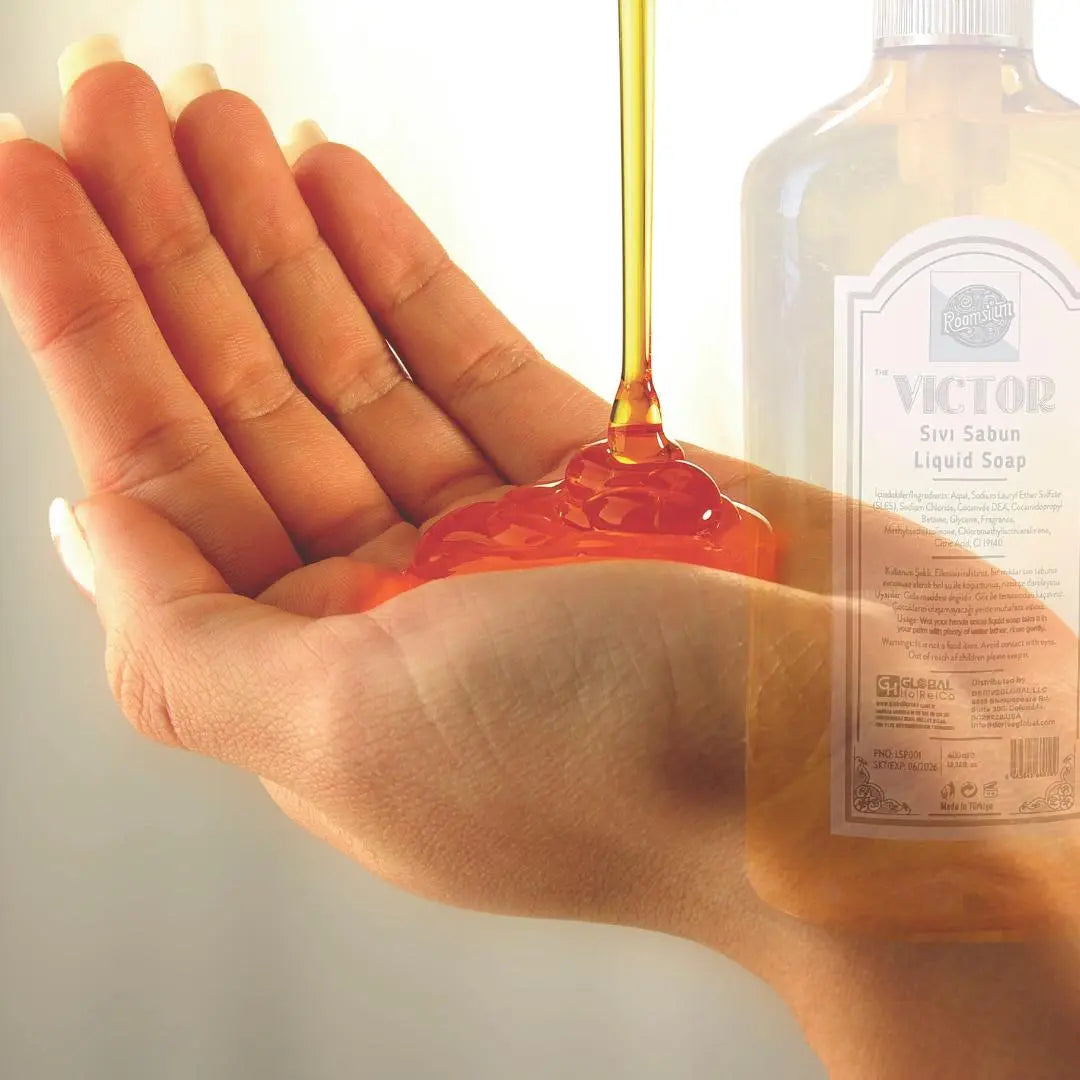 Roomsium Victor Liquid Soap with Wall Mounting Kit - 13.5 Fl Oz - Gluten-Free, Cruelty-Free, Paraben-Free Roomsium