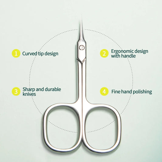 Nailpop Professional Cuticle Scissors – Stainless Steel Precision Cuticle Trimmer - Roomsium