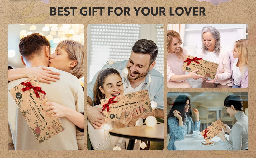 Shower Steamers Aromatherapy – 8 Pack Spa Gift Set for Women & Men