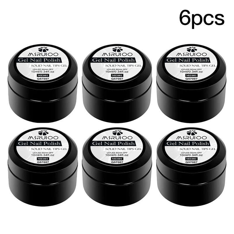 MSRUIOO Solid Nail Extension Gel 10ml – UV LED Builder Gel