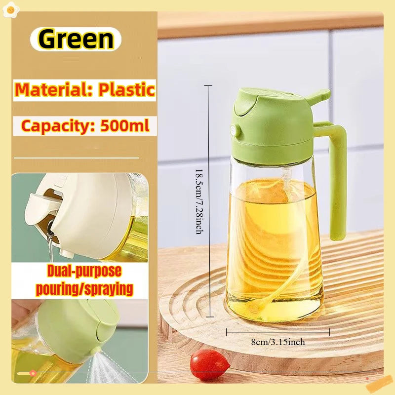 Oil Spray Bottle for Cooking & BBQ – Plastic Olive Oil Sprayer (200 / 300 / 500 ml)