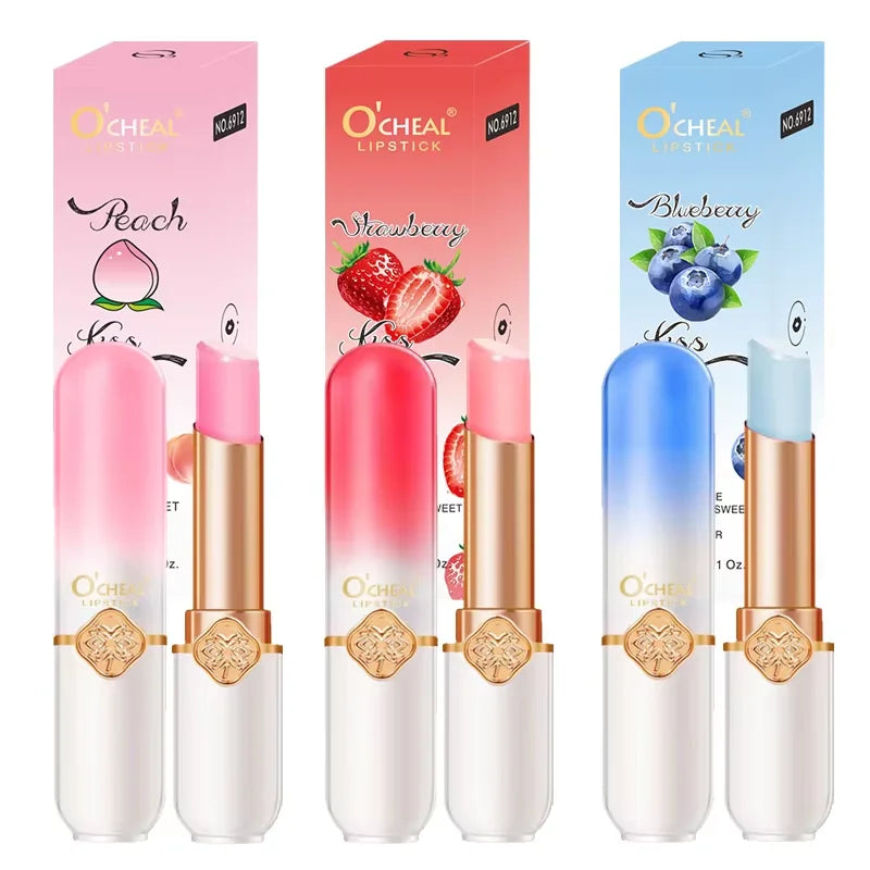 O'CHEAL Color Changing Fruit Lipstick – Temperature Reactive Moisturizing Lip Balm - Roomsium