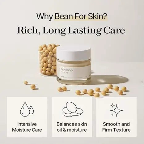 mixsoon Bean Cream – Intensive Moisture Face Cream for Smooth, Nourished & Glass-Looking Skin - Roomsium