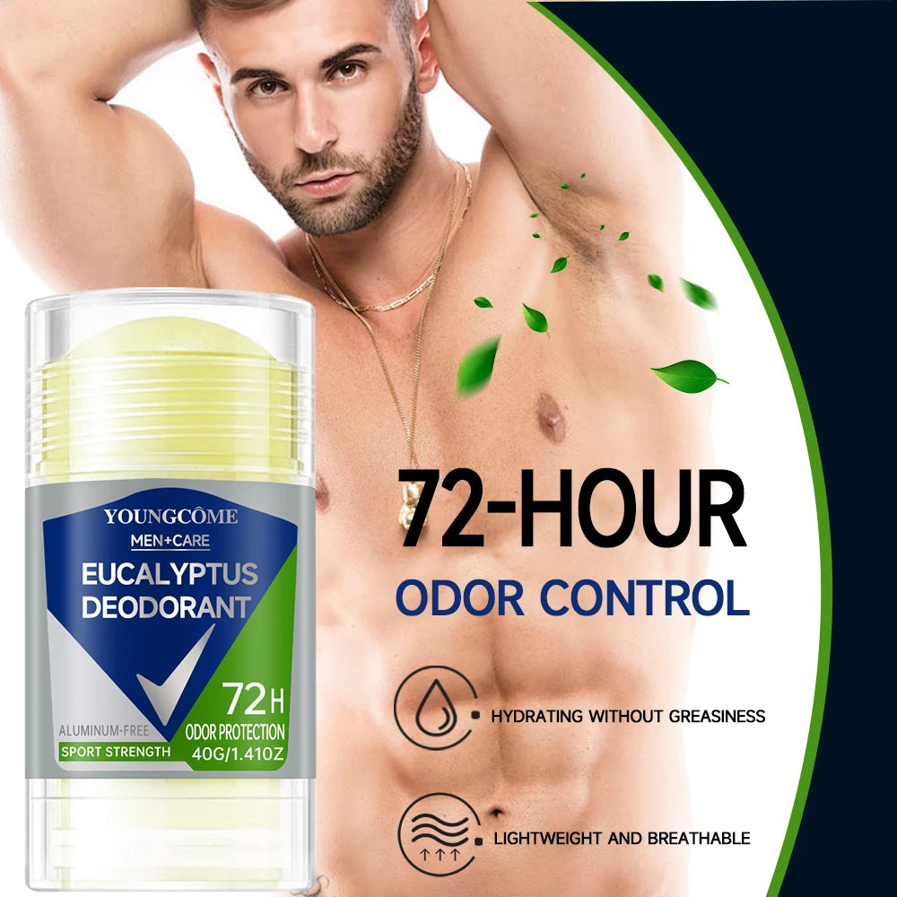 YOUNGCOME Men’s Roll-On Deodorant Stick 40g – Fast Dry Long-Lasting Underarm Odor Protection - Roomsium