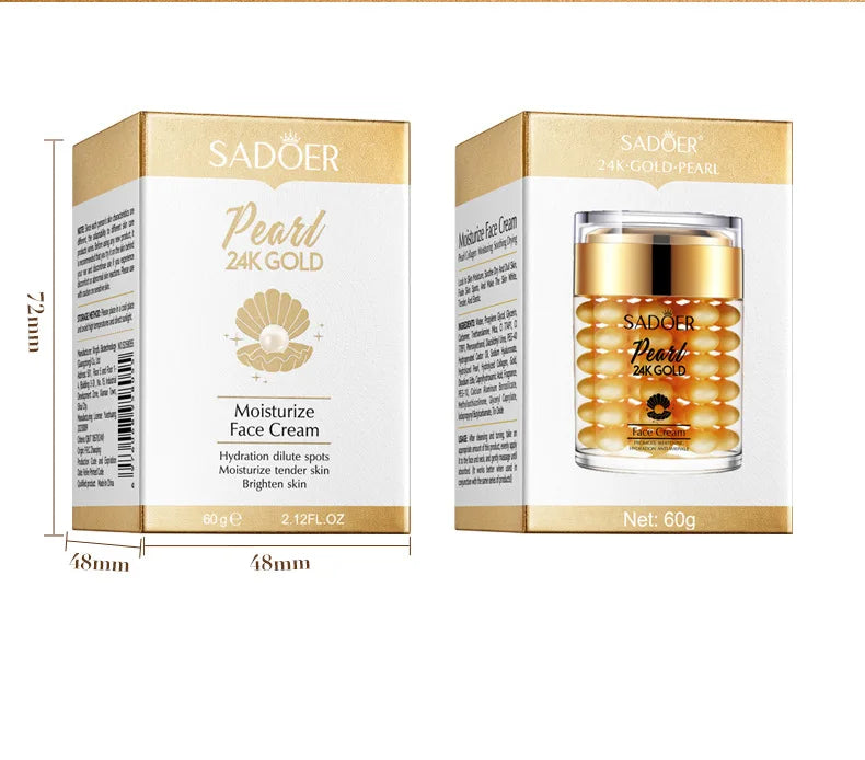 SADOER 24K Golden Pearl Collagen Face Cream β Hydrating Moisturizer