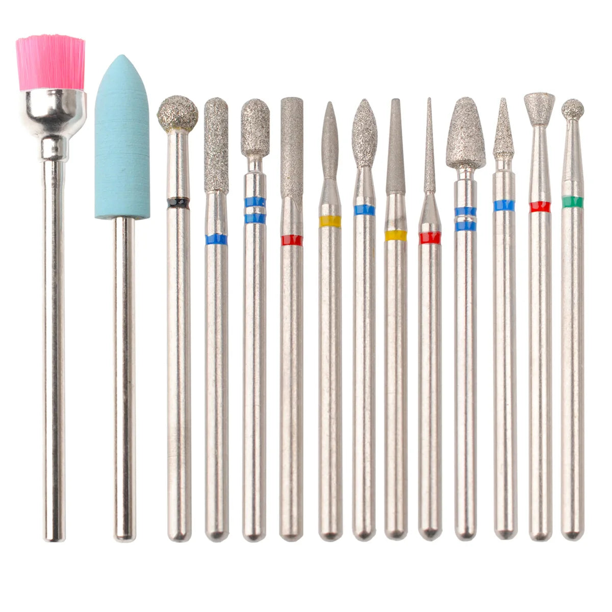 14pcs Nail Drill Bit Set – Electric Manicure & Gel Removal Tools