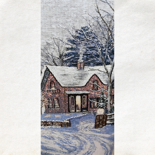 Handcrafted Beaded Winter Scene Canvas Art - 88 x 61 cm