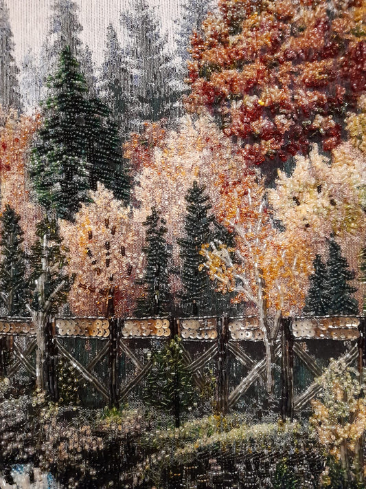 Rustic Serenity: Handcrafted Watermill Tapestry