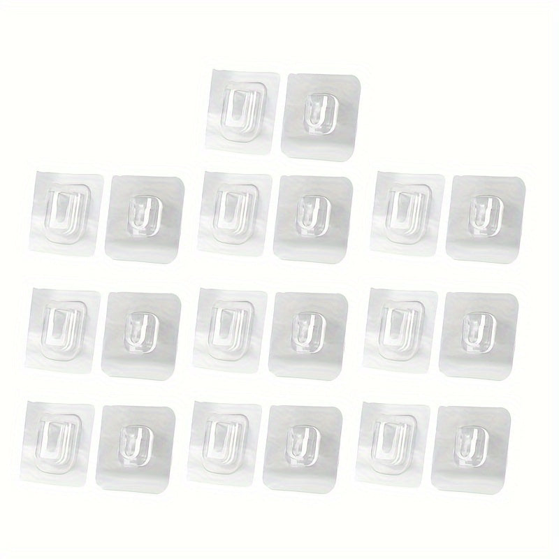 10-Pack Adhesive Wall Hooks – No-Drill Waterproof Utility Hooks for Kitchen & Bathroom