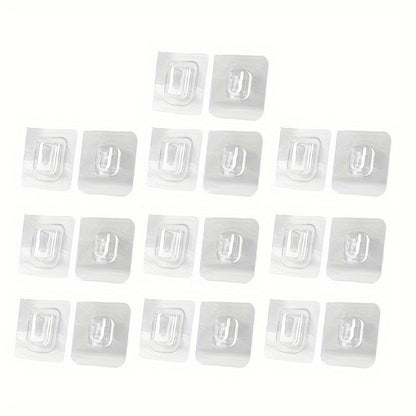 10-Pack Adhesive Wall Hooks – No-Drill Waterproof Utility Hooks for Kitchen & Bathroom