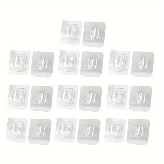 10-Pack Adhesive Wall Hooks – No-Drill Waterproof Utility Hooks for Kitchen & Bathroom