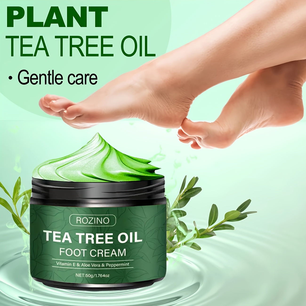 ROZINO Tea Tree & Aloe Vera Foot Cream 2-Pack