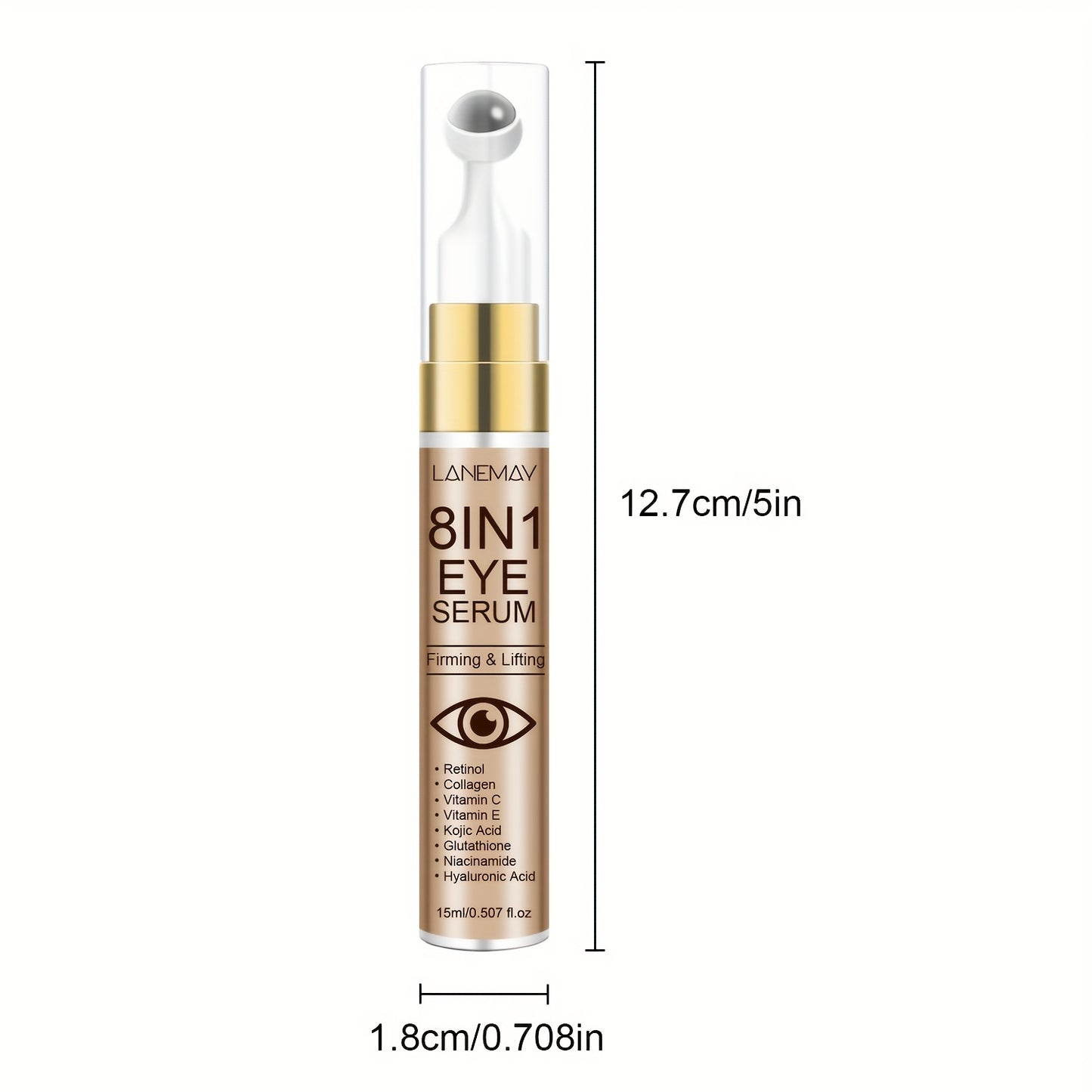 lanemay 8-in-1 Hydrating Eye Serum – Niacinamide, Collagen & Hyaluronic Acid Eye Care