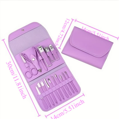 16 Piece Stainless Steel Nail Clipper Set – Travel Grooming Kit