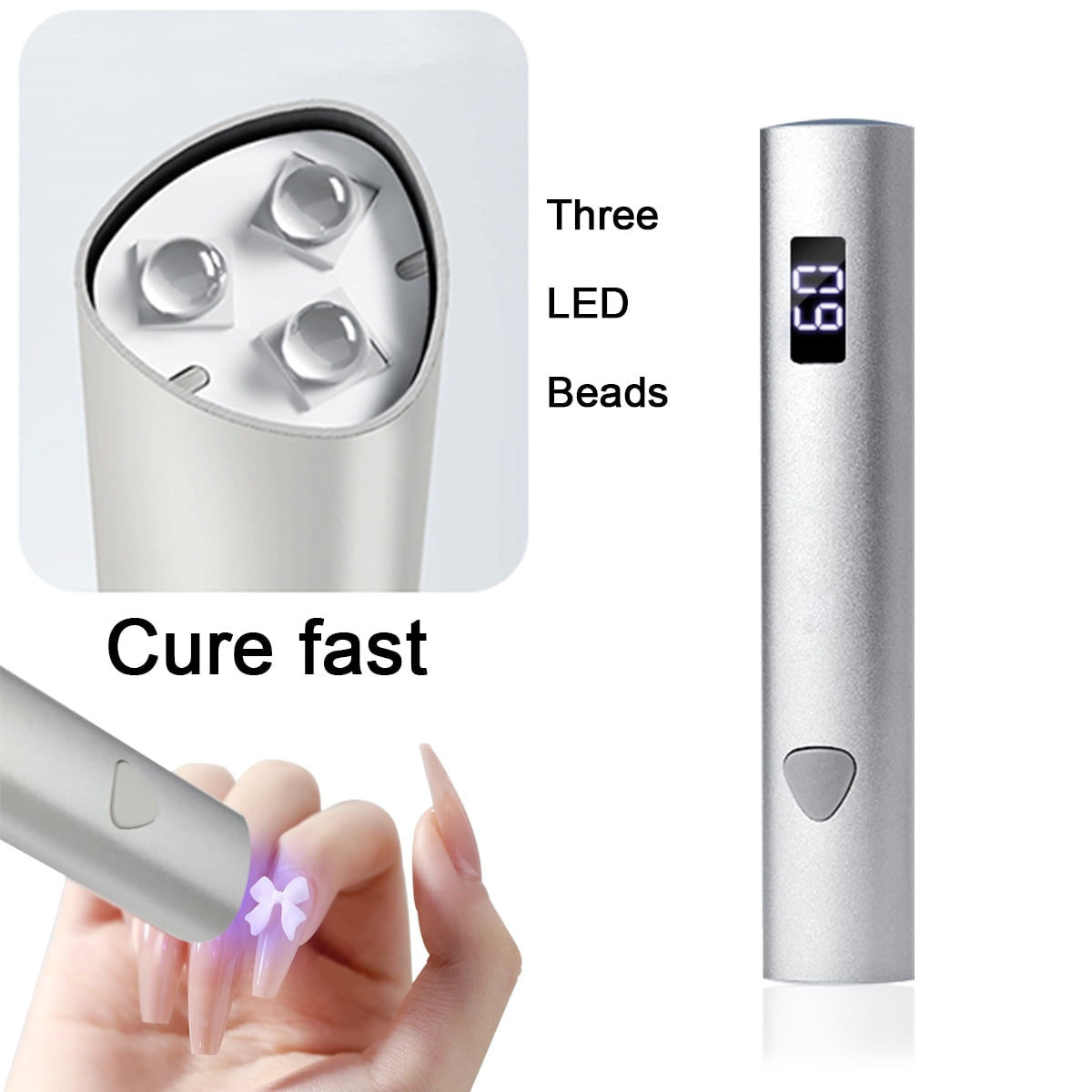 2-in-1 Nail Art Tool – Mini UV Light & Nail Stamper