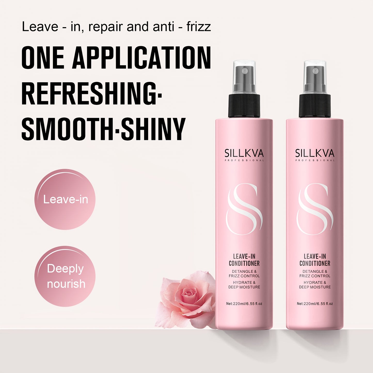 SILLKVA Leave-In Hair Treatment Spray – Detangler & Heat Protectant