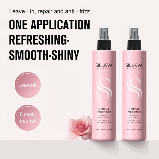 SILLKVA Leave-In Hair Treatment Spray – Detangler & Heat Protectant