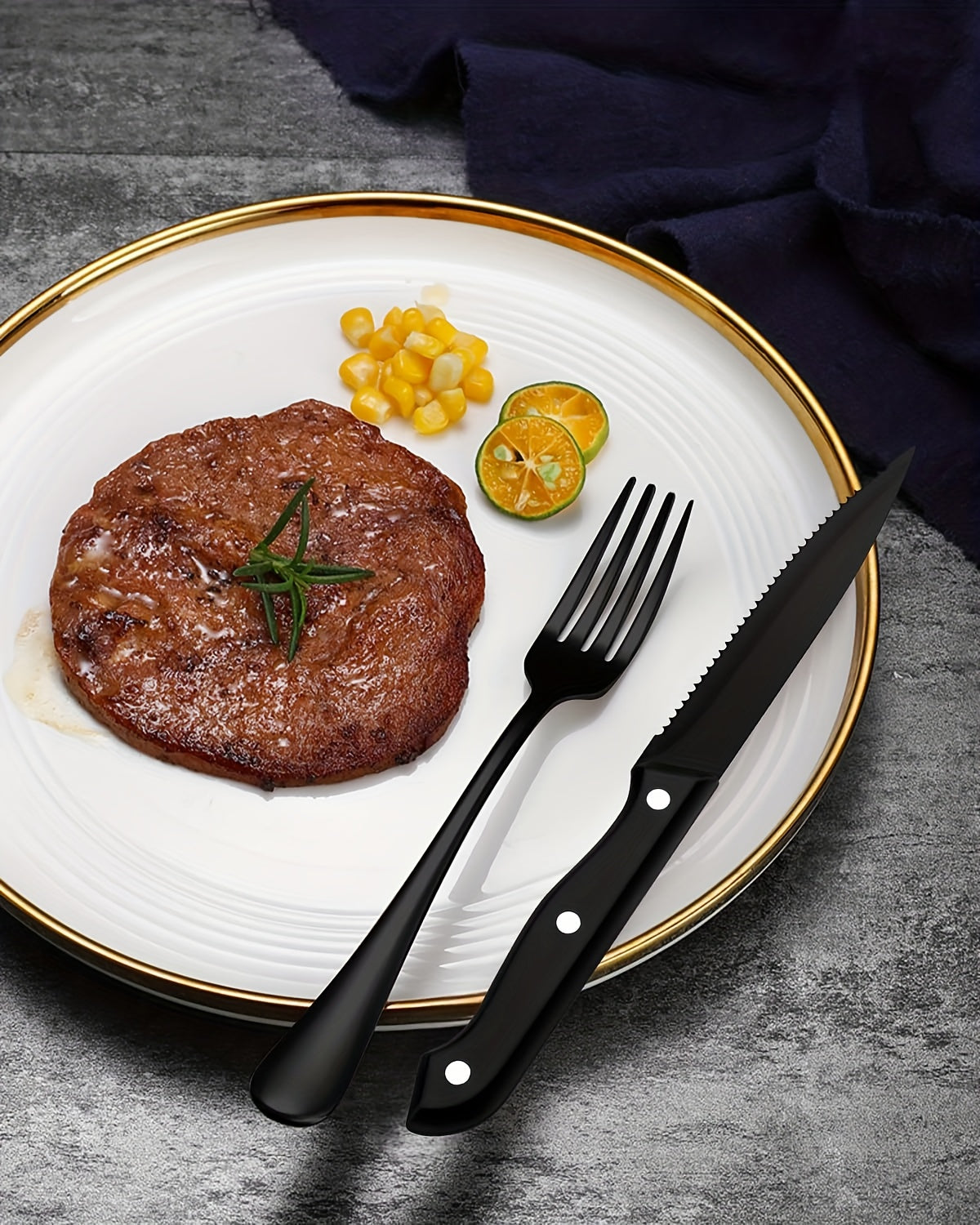 24/48-Piece Stainless Steel Silverware Set with Steak Knives – Mirror-Polished Tableware