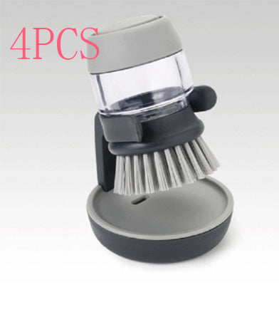 Dishwashing & Pot Washing Brush with Liquid Soap Base – Anti-Slip Tableware Cleaner