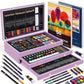 175-Piece Deluxe Art Set in Wooden Case – Complete Art Kit - Roomsium