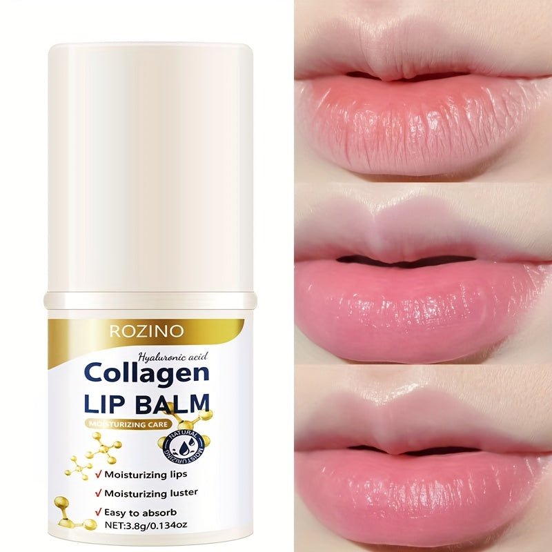 ROZINO Collagen & Hyaluronic Acid Lip Balm – Moisturizing Lip Care Stick (3.8g)
