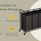 4-Bag Sorter Laundry Hamper Cart with Heavy-Duty Rolling Wheels