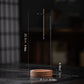 Zen-Inspired Incense Holder – Metal & Manufactured Wood with Ash Catcher