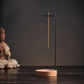 Zen-Inspired Incense Holder – Metal & Manufactured Wood with Ash Catcher