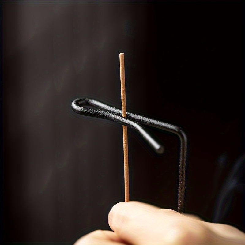 Zen-Inspired Incense Holder – Metal & Manufactured Wood with Ash Catcher