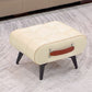 High-Quality Oil Wax Leather Low Stool – Padded Footstool & Accent Bench