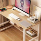 Light Oak Computer Desk with Bookshelf – Modern Home Office - Roomsium