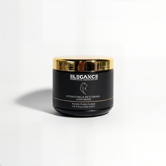 Elegance Charme Hydrating & Restoring Hair Mask – Keratin Protein System – 16.9 fl oz (500 ml) Professional Deep Conditioning Treatment - Roomsium