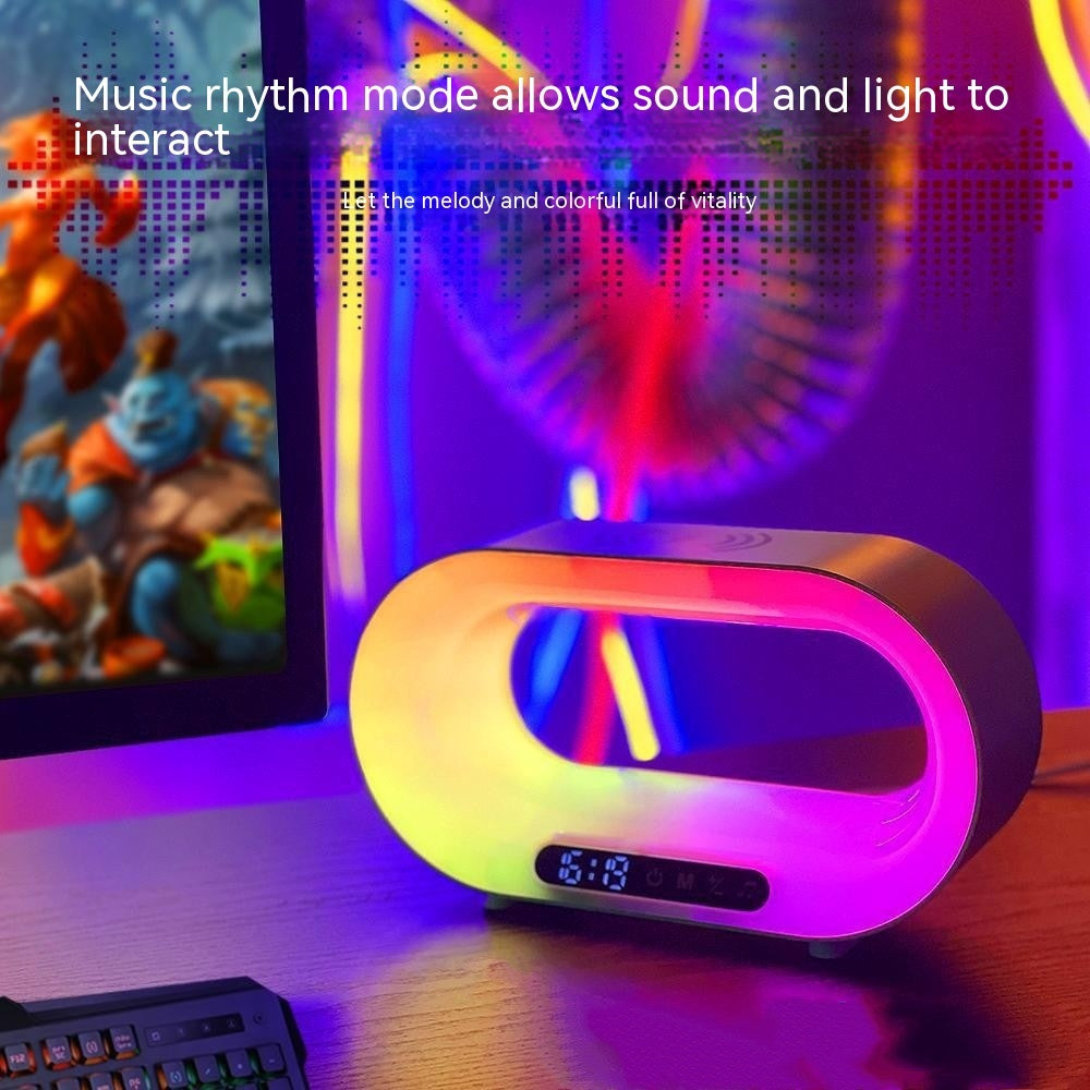 3-in-1 LED Night Light with Wireless Charger & Alarm Clock (RGB, App Control)