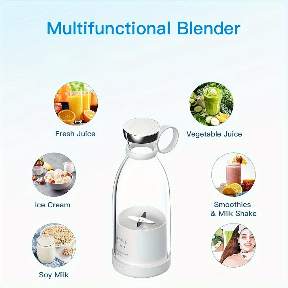 Portable Fruit Blender 350ML – Wireless USB Rechargeable Mini Juicer for On-the-Go